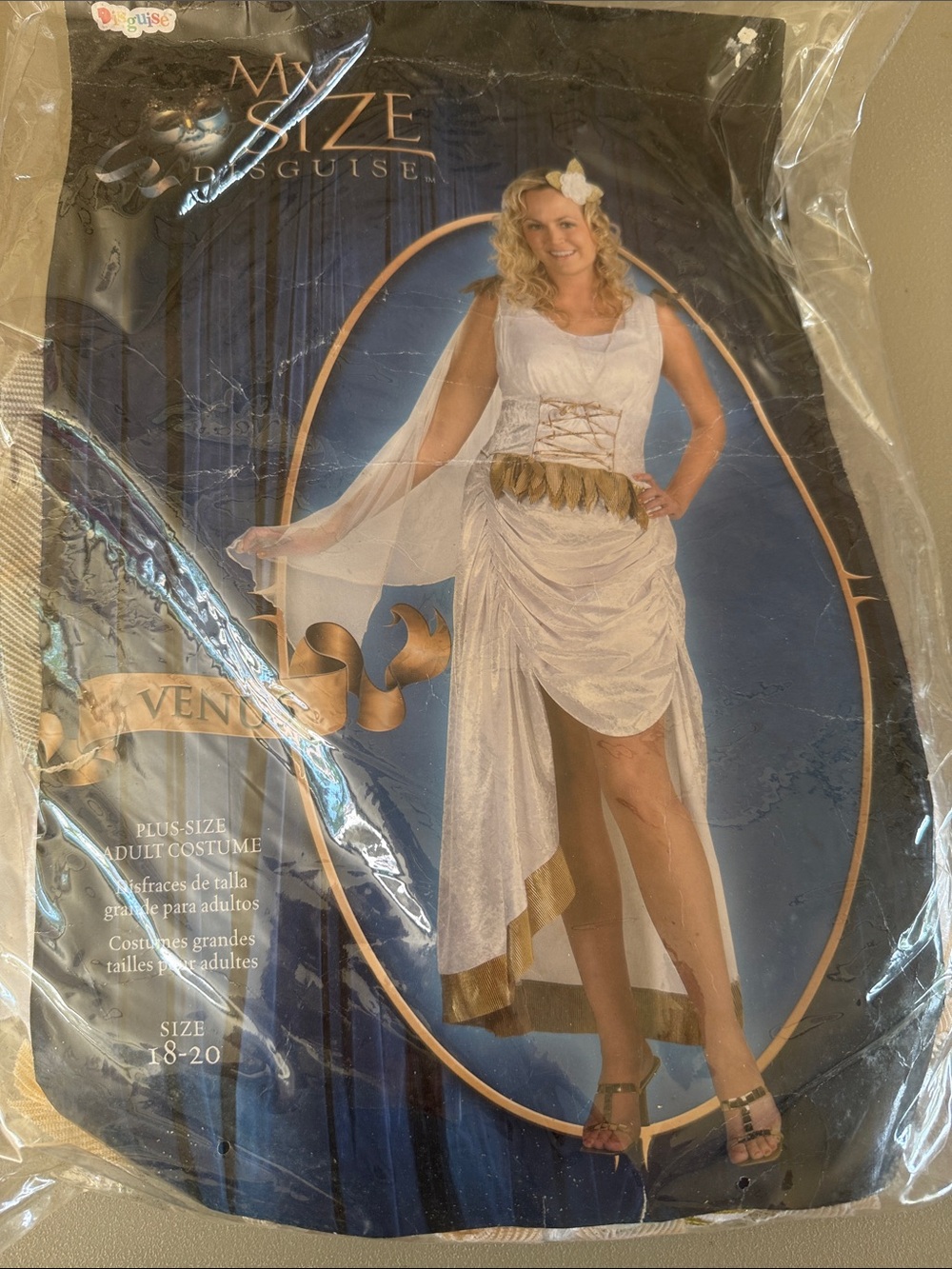 Venus Goddess White & Gold Costume (Plus Size)